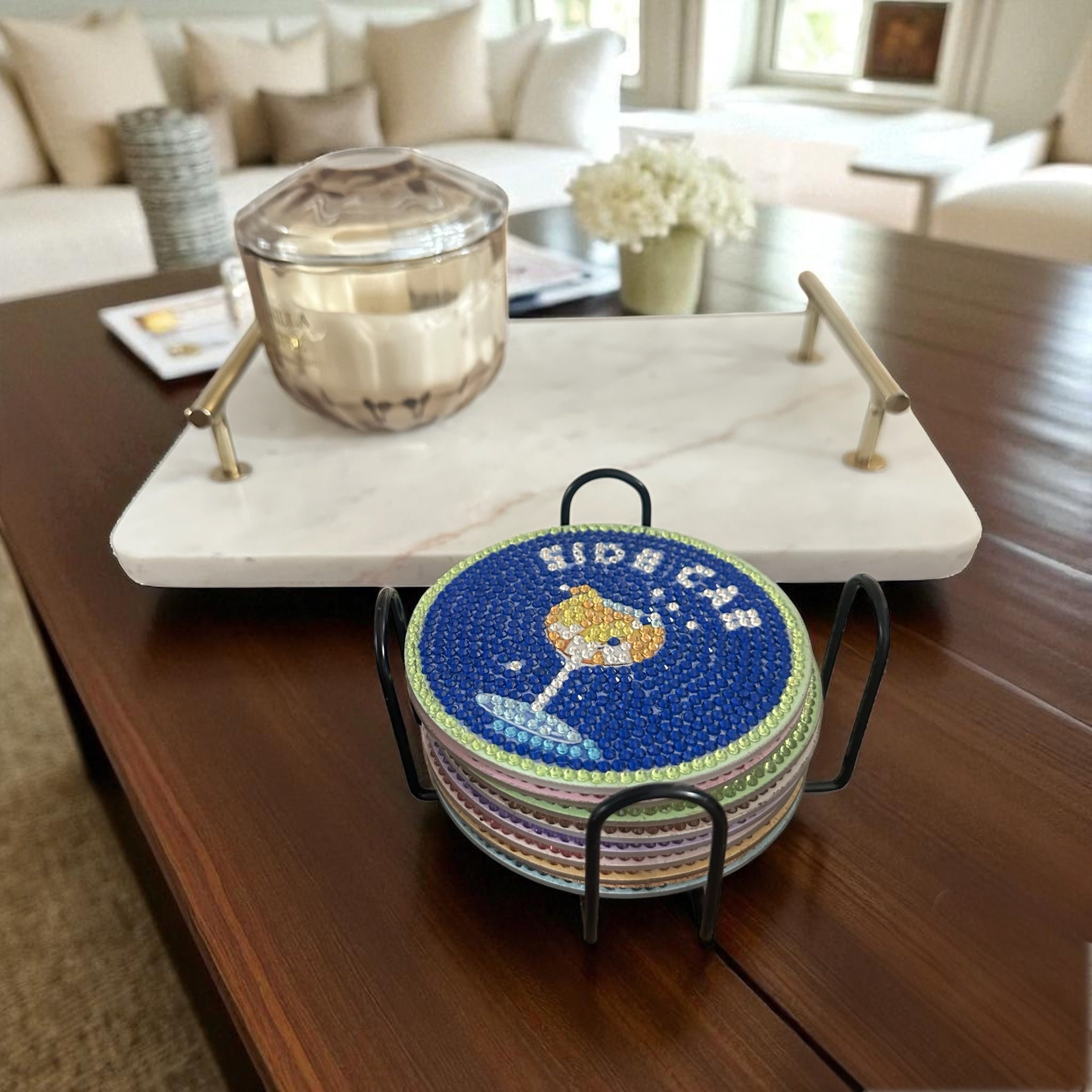 Diamond Painting Cocktails Onderzetter Set | 6 + 2 GRATIS