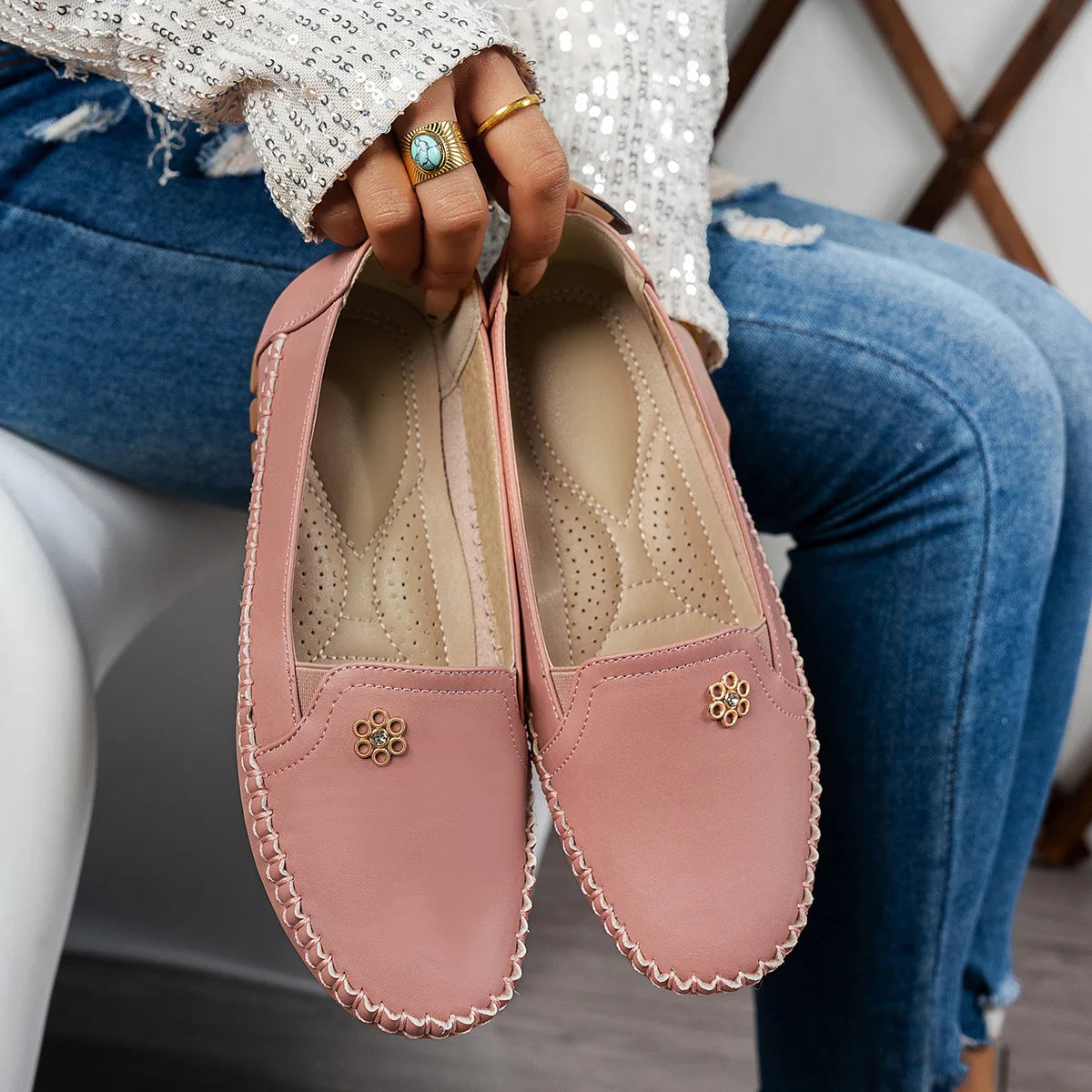 Luxe loafers met extra grip & demping