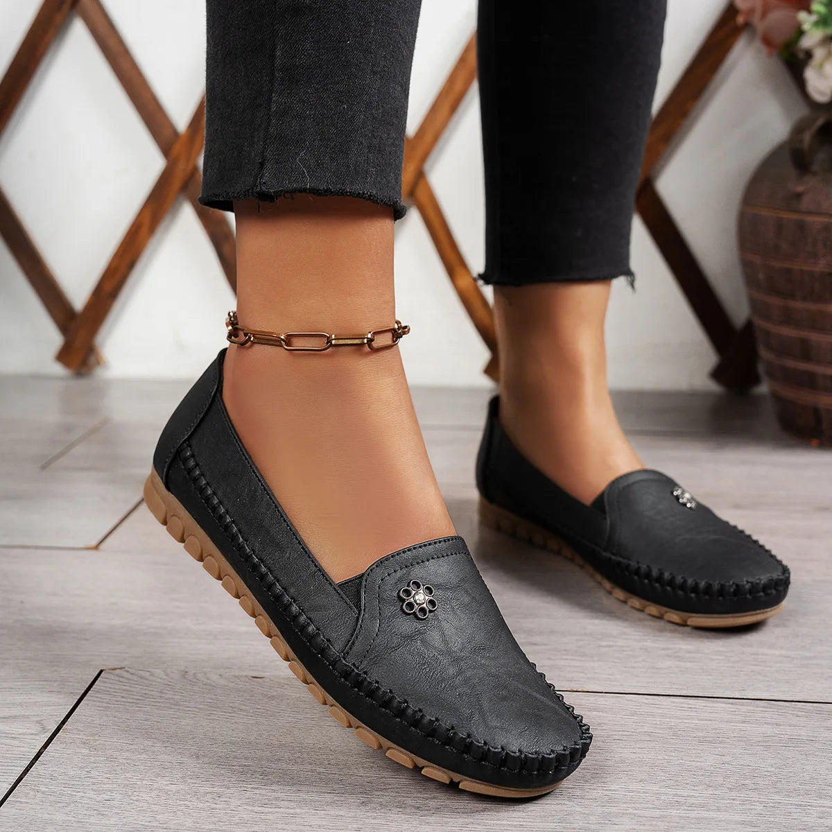 Luxe loafers met extra grip & demping